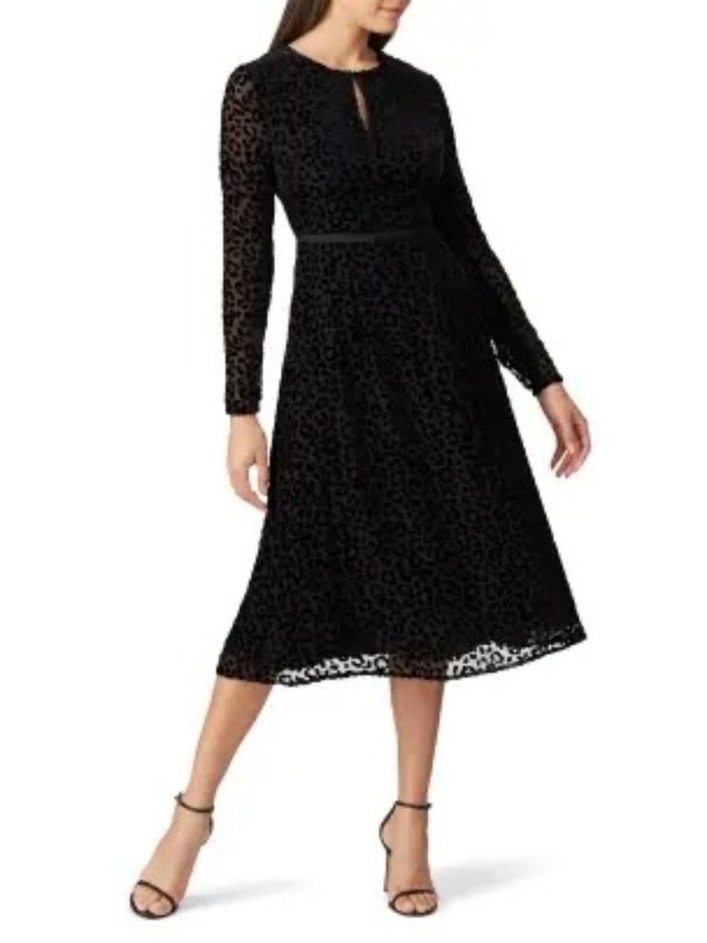 R-53. Boden Leopard Grosgrain Burnout Dress